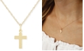 Macy's Flat Cross Necklace Set in 14k Gold